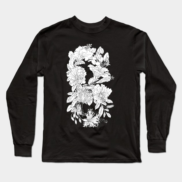 Hibiscus Infinity Design Long Sleeve T-Shirt by KikoeART